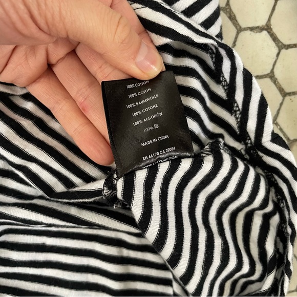 LAZY OAF Sally Dress Medium Black White Stripe Grunge Skater Streetwear Pockets - Picture 7 of 9